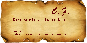 Oreskovics Florentin névjegykártya
